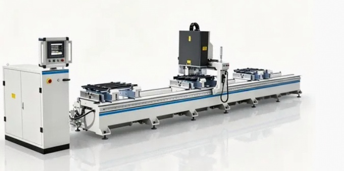 Højpræcisions 4-hoved CNC aluminium gardinvæg boremaskine