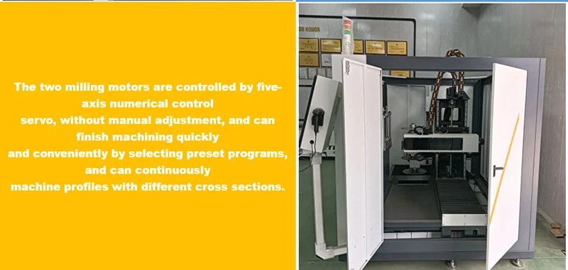 Cnc Servo End Milling Equipment For Unitized Curtain Wall Fabrication
